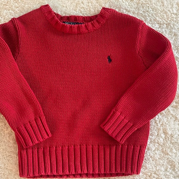 Ralph Lauren Polo unisex sweater kids size 4 red - Picture 2 of 2